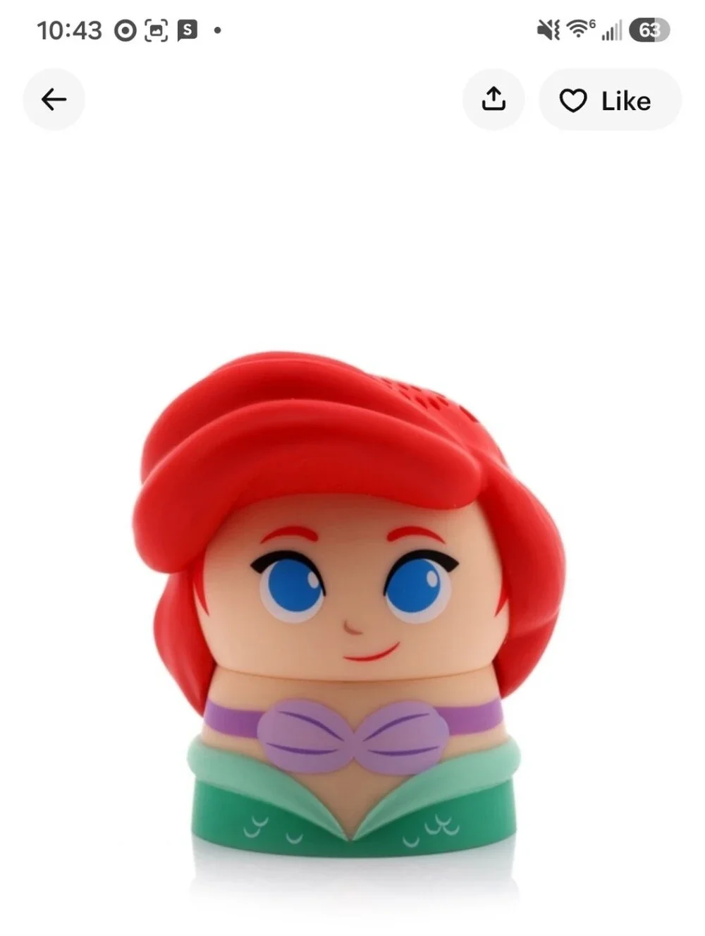 Disney Ariel Bitty Boomers Cute Red & Green Mermaid Toy